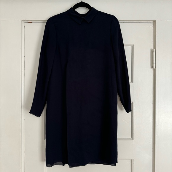 Dark Navy COS Swing Mini Dress - Picture 1 of 7